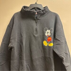 Vintage 90s Disney Designs Mickey Mouse Quarter Zip Jacket Size OSFA